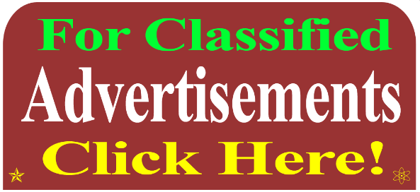 For Classified Advertisements - Click Here!