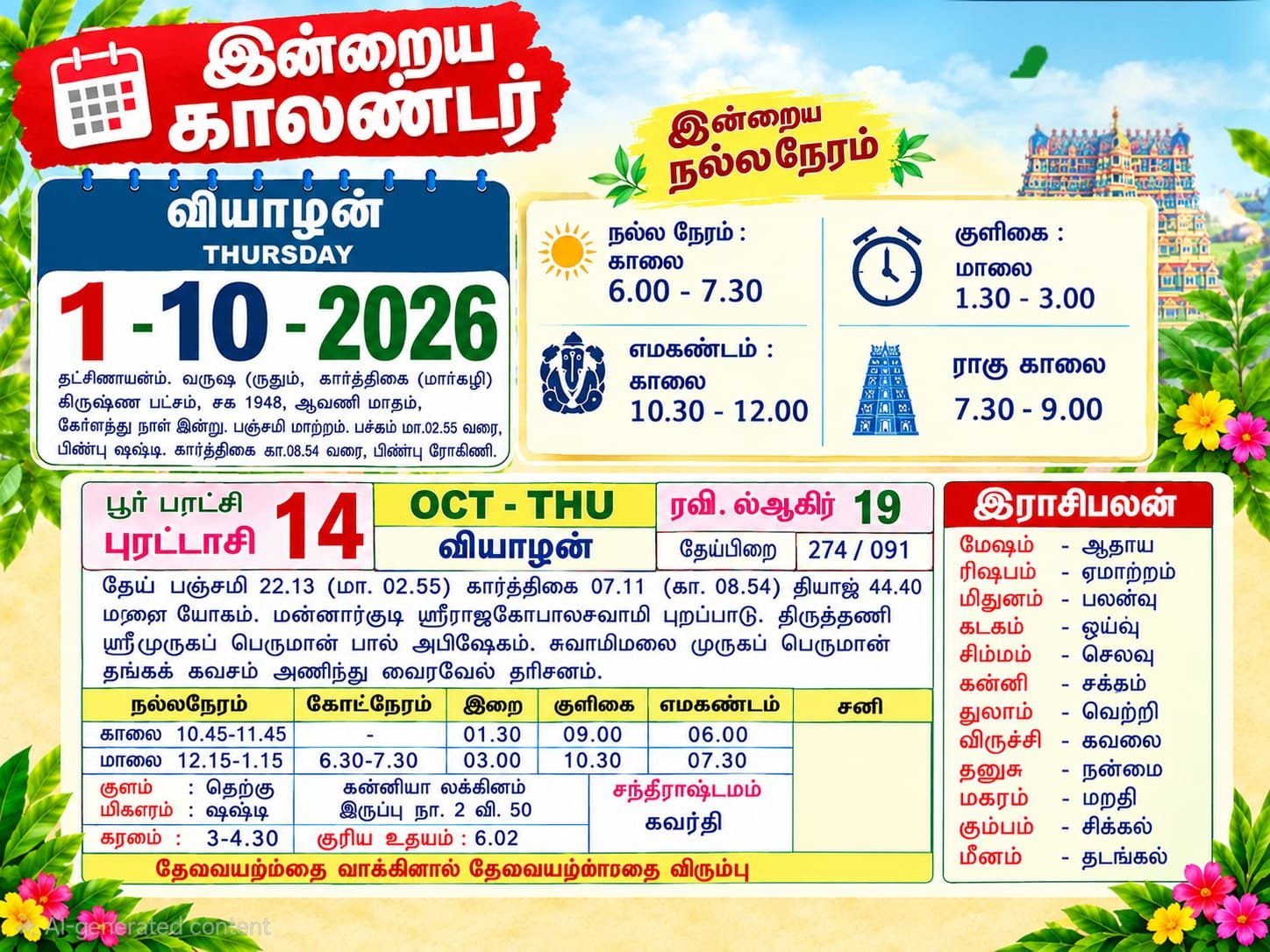 தமிழ் நாள்காட்டி