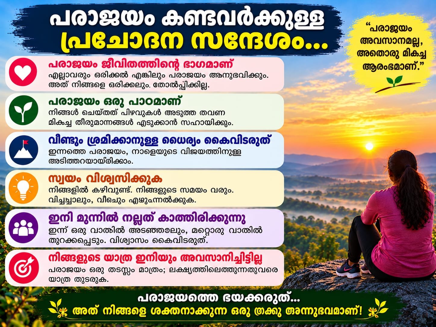 പ്രചോദന വാക്കുകൾ