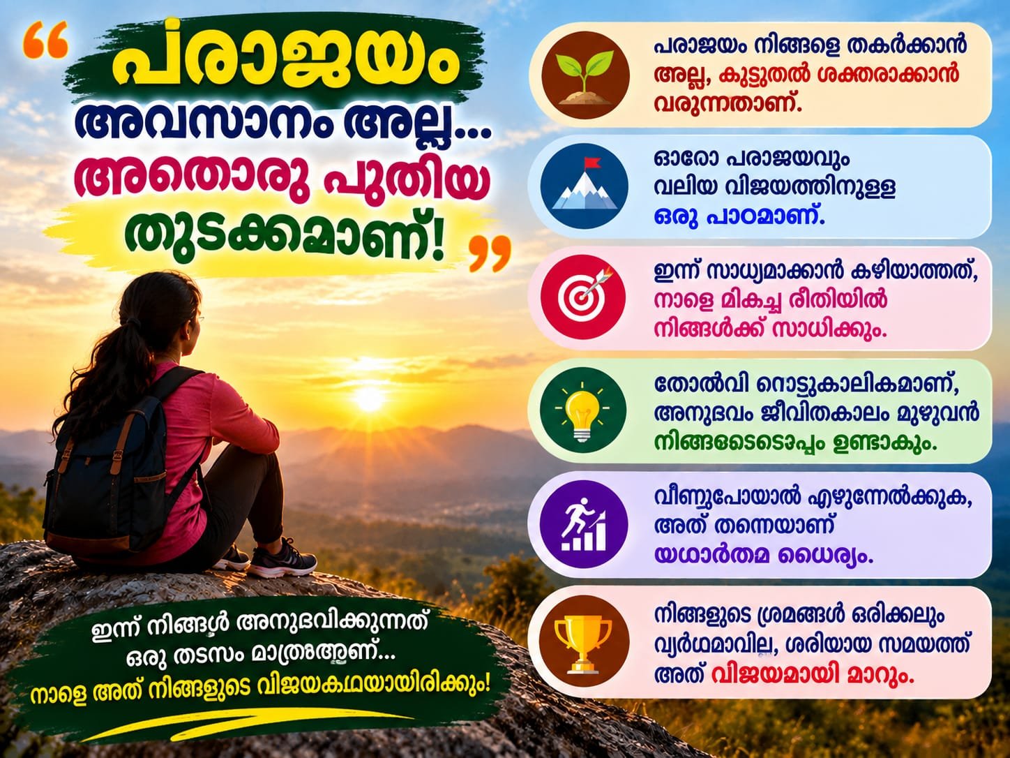 പ്രചോദന വാക്കുകൾ