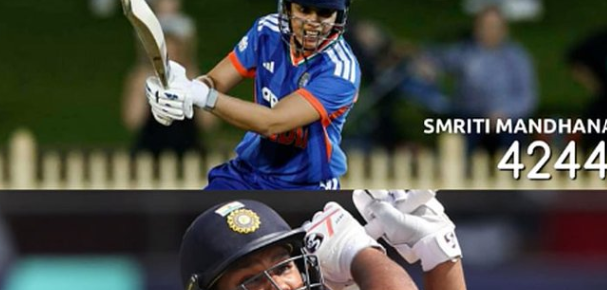 டி20 போட்டியில் இந்தியாவிற்காக அதிக ரன்: ரோகித் சாதனையை தகர்த்த மந்தனா