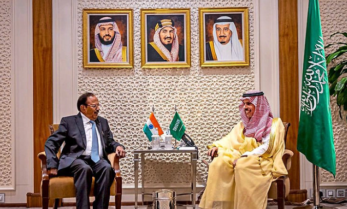 ಸೌದಿ ನಾಯಕರೊಂದಿಗೆ ರಾಷ್ಟ್ರೀಯ ಭದ್ರತಾ ಸಲಹೆಗಾರ ಅಜಿತ್ ದೋವಲ್ ಮಹತ್ವದ ಚರ್ಚೆ