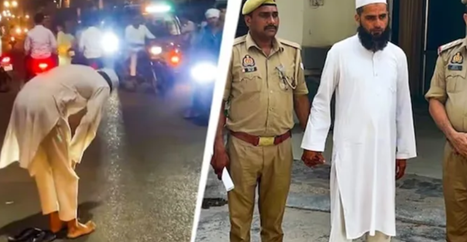 സോഷ്യല്‍മീഡിയ ചതിച്ചു; തിരക്കേറിയ റോഡിന് നടുവിൽ നിസ്കാരം; യുവാവ് അറസ്റ്റിൽ