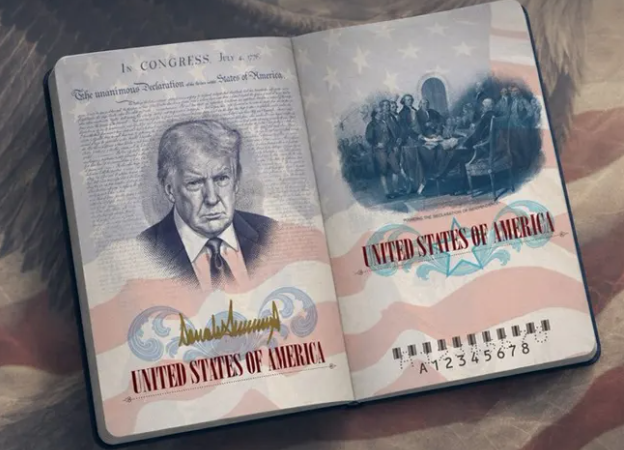 అమెరికా పాస్‌పోర్టులపై ట్రంప్‌ ఫొటో