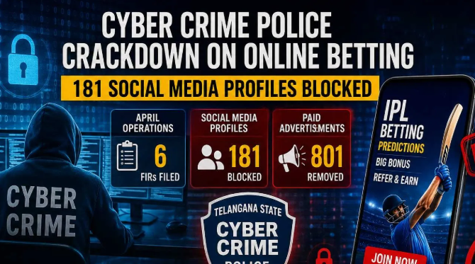 Cyber Crime: బెట్టింగ్ రాయుళ్లపై సైబర్ క్రైమ్ పంజా.. 181 సోషల్ మీడియా ప్రొఫైల్స్ క్లోజ్! 