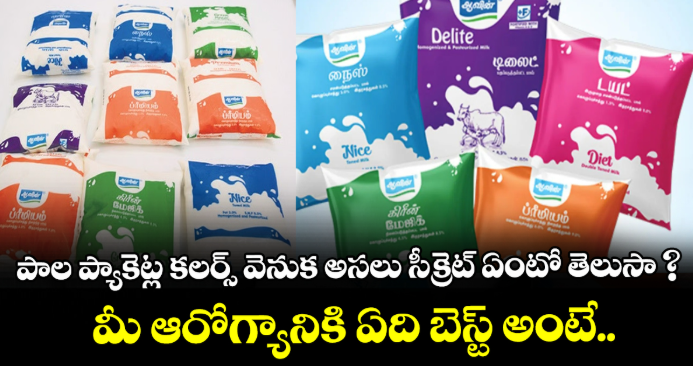 పాల ప్యాకెట్ల కలర్స్ వెనుక అసలు సీక్రెట్ ఏంటో తెలుసా ? మీ ఆరోగ్యానికి ఏది బెస్ట్ అంటే..
