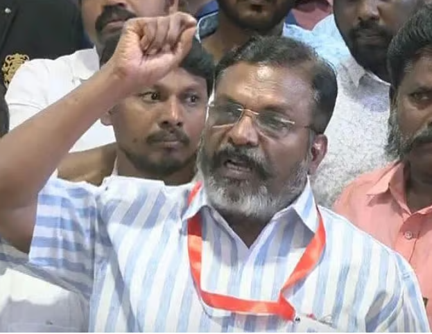 "விஜய்யைப் பதவியேற்க அனுமதிக்க வேண்டும்; ஆளுநர் அப்படி சொல்ல முடியாது" - திருமாவளவன்