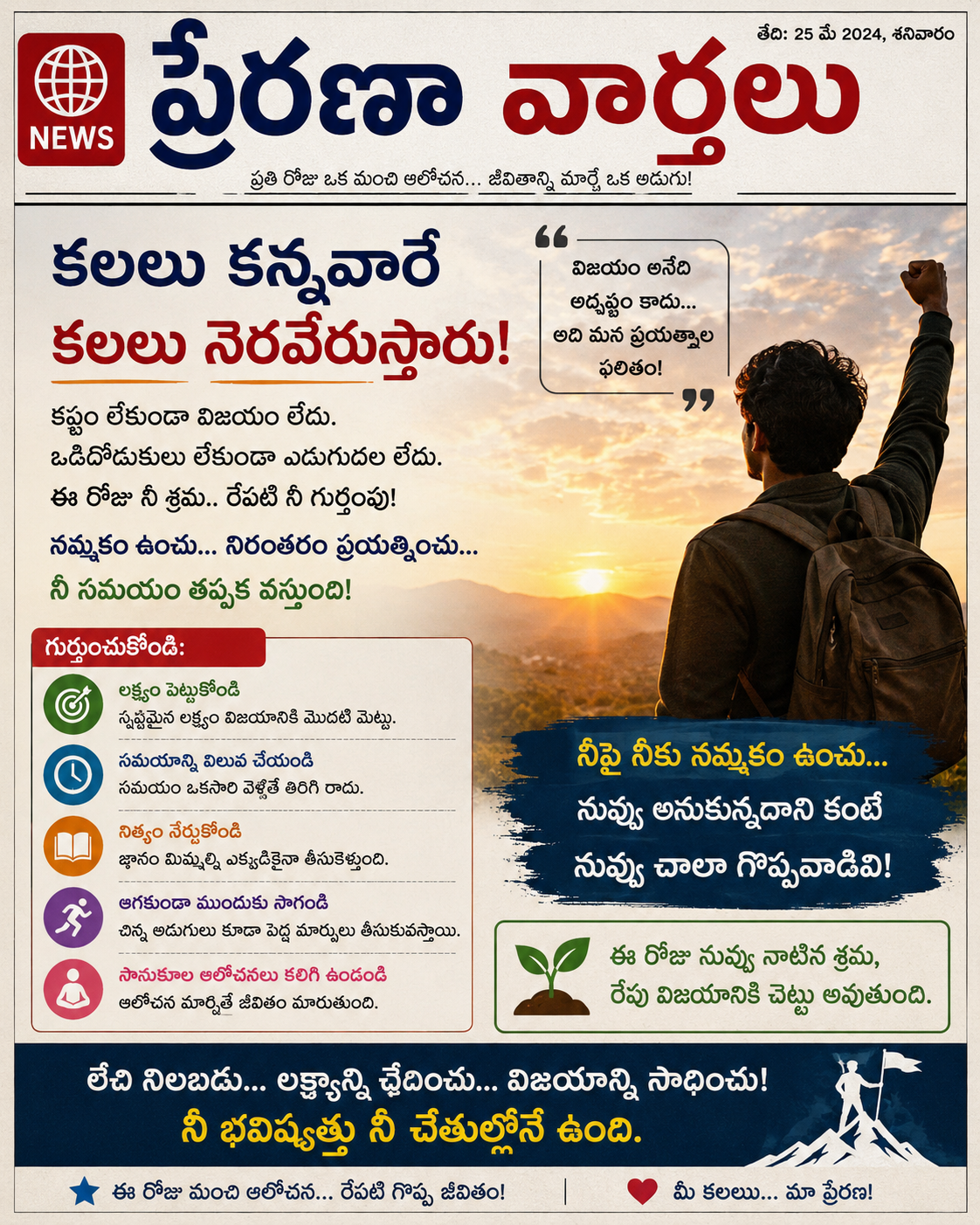 ప్రతి చిన్న ప్రయత్నం... పెద్ద విజయానికి మొదటి అడుగు!