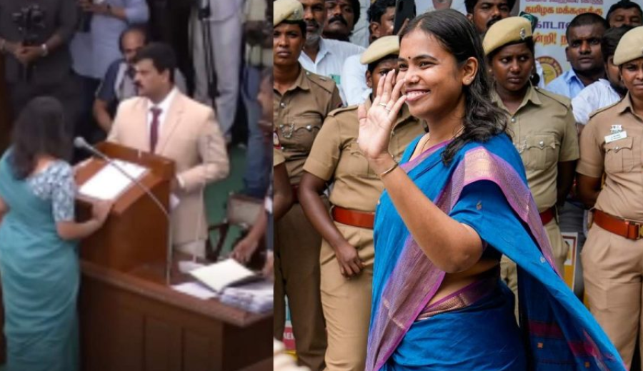 സർട്ടിഫിക്കറ്റ് ഇല്ല; ടിവികെ മന്ത്രി കീർത്തനയ്ക്ക് എംഎൽഎയായി സത്യപ്രതിജ്ഞ ചെയ്യാനായില്ല