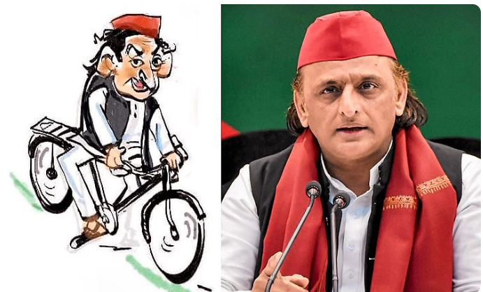 ಇಂಧನ ದರ ಏರಿಕೆ: ತನ್ನದೇ ಪಕ್ಷದ ಚಿಹ್ನೆ ತೋರಿಸಿ ಕೇಂದ್ರವನ್ನು ವ್ಯಂಗ್ಯವಾಡಿದ ಅಖಿಲೇಶ್ ಯಾದವ್