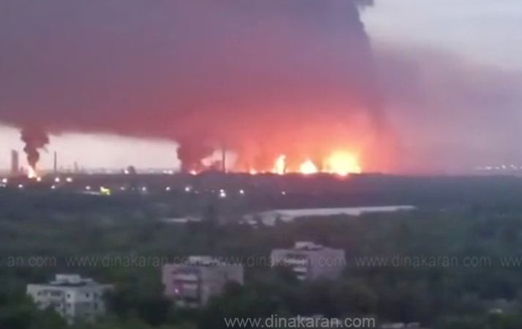 ரஷ்ய சுத்திகரிப்பு நிலையம் மீது டிரோன் தாக்குதல்