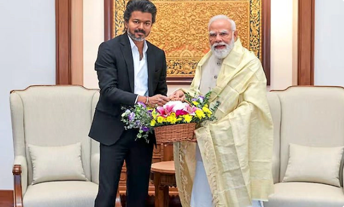 ಪ್ರಧಾನಿ ಮೋದಿ ಭೇಟಿಯಾದ ತಮಿಳುನಾಡು ಸಿಎಂ ವಿಜಯ್: ಮಹತ್ವದ ವಿಷಯಗಳ ಕುರಿತು ಚರ್ಚೆ