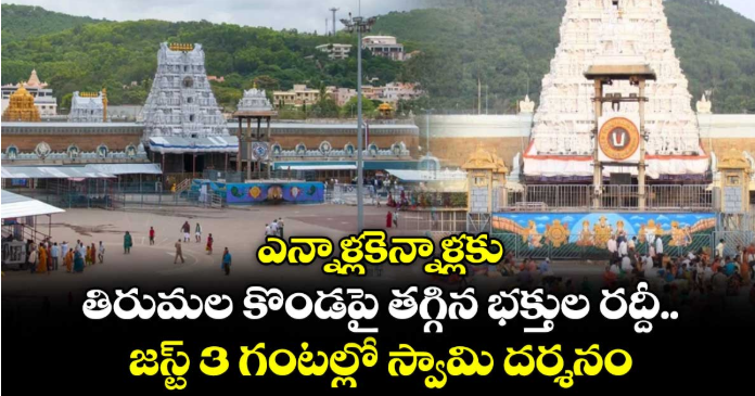 ఎన్నాళ్లకెన్నాళ్లకు..తిరుమల కొండపై తగ్గిన భక్తుల రద్దీ.. జస్ట్ 3 గంటల్లో స్వామి దర్శనం..