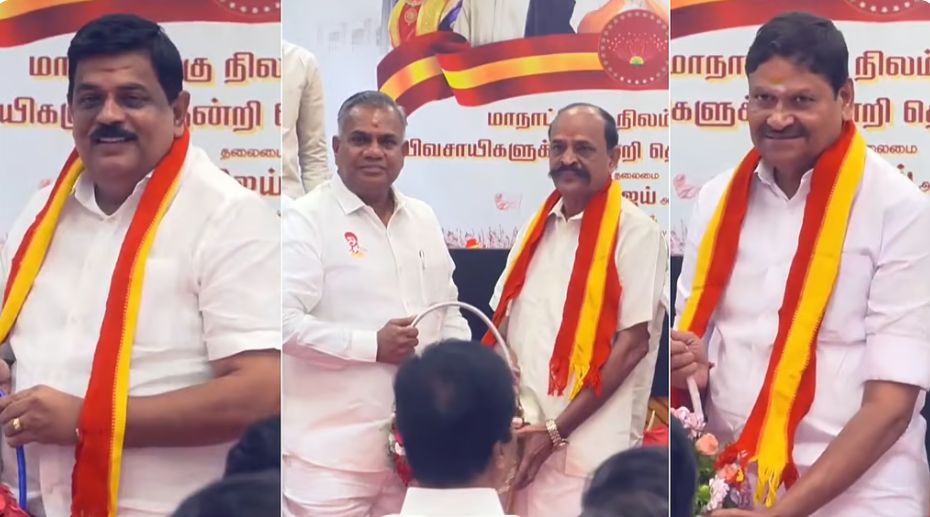அதிமுக முன்னாள் அமைச்சர்கள் எம்.சி.சம்பத், கடம்பூர் ராஜு, உடுமலை ராதாகிருஷ்ணன் தவெகவில் ஐக்கியம்!