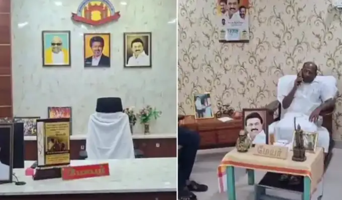 “விஜய் படம் இருக்கும் இடத்தில் பணியாற்ற மாட்டேன்”- அடம் பிடிக்கும் மேயர்