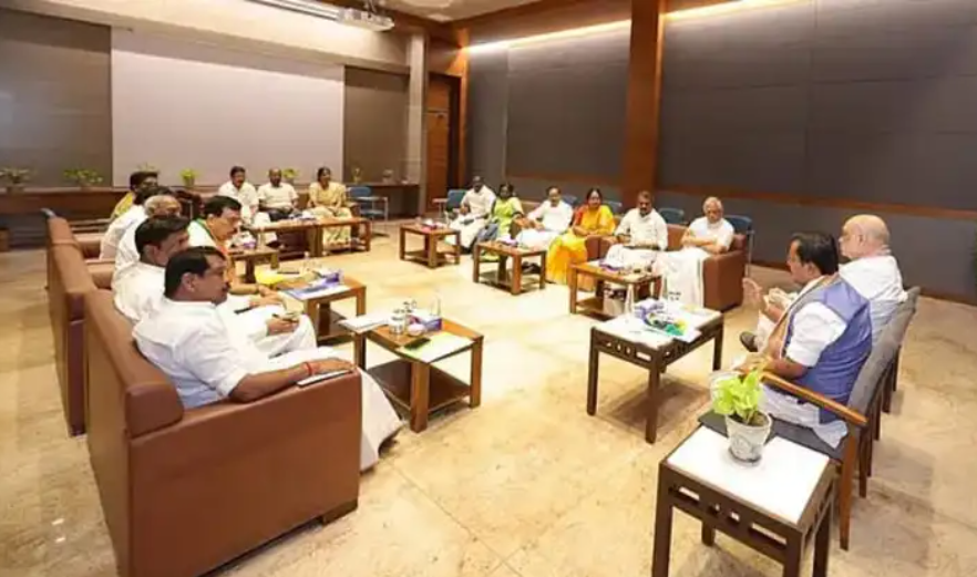 மத்திய உள்துறை அமைச்சர் தலைமையில் பா.ஜ.க. தமிழ்நாடு நிர்வாகிகள் ஆலோசனை..!!