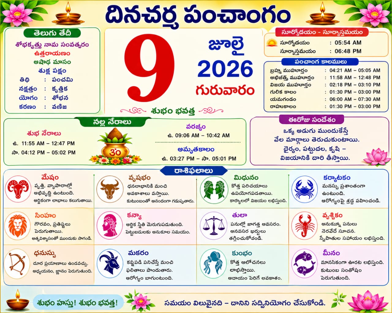 ఈరోజు రోజువారీ క్యాలెండర్ 
