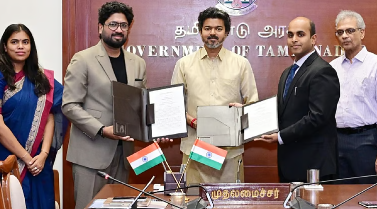 நெல்லையில் ரூ.15,037 கோடி முதலீட்டில் ஆலை: முதல்வர் விஜய் முன்னிலையில் விக்ரம் சோலார் குழுமம் ஒப்பந்தம்