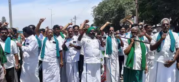 கர்நாடகா நோக்கி செல்ல முயன்ற தமிழக விவசாயிகள் கைது..!
