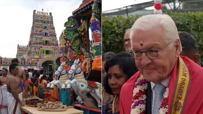 ஜெர்மனி காமாட்சி அம்பாள் கோவில் திருவிழாவில் கலந்துகொண்ட அந்நாட்டு அதிபர்!