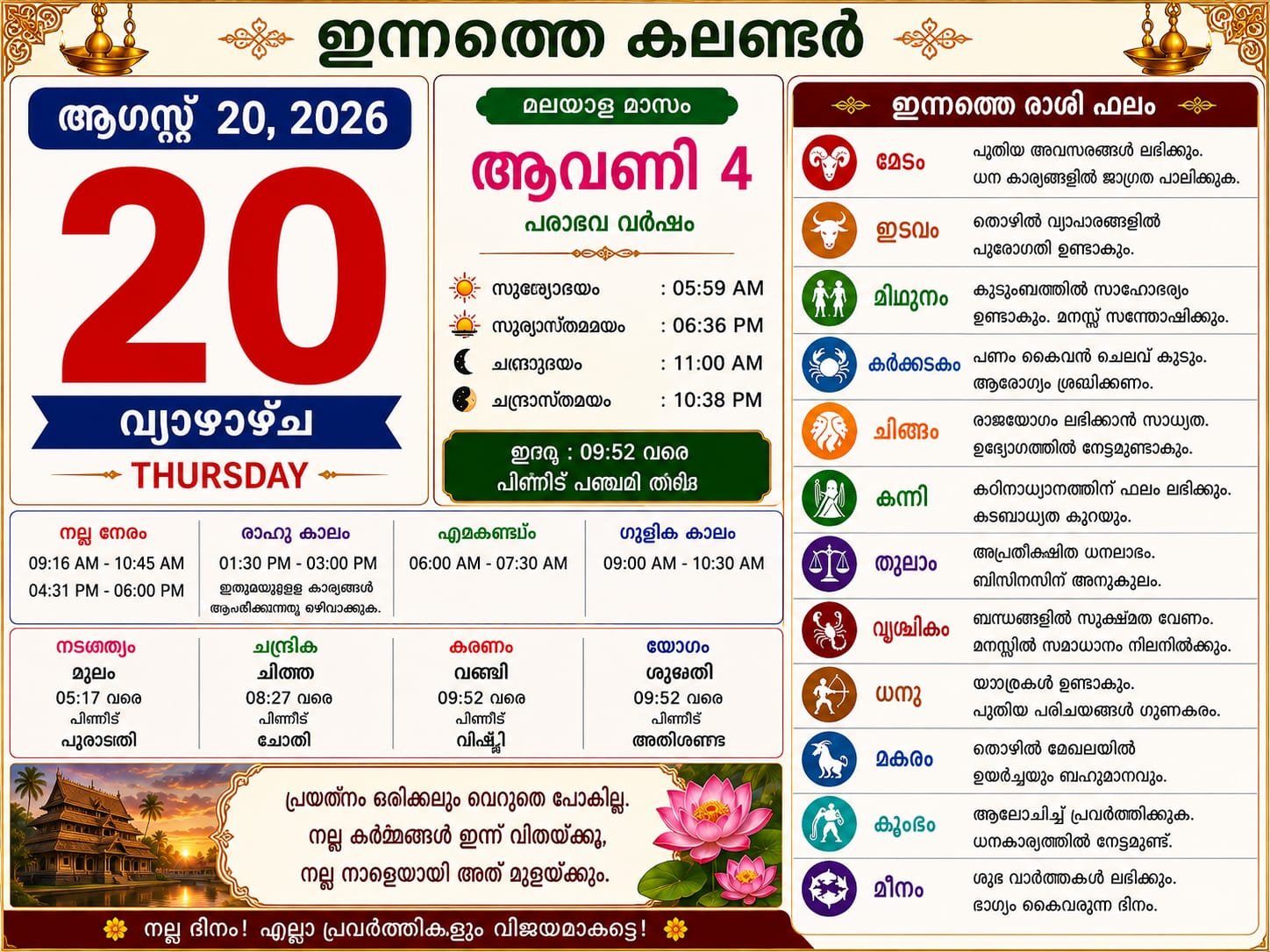 Today calendar 