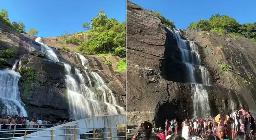 குற்றாலம் அருவிகளில் குறைந்தது நீர் வரத்து - சுற்றுலா பயணிகள் ஏமாற்றம்