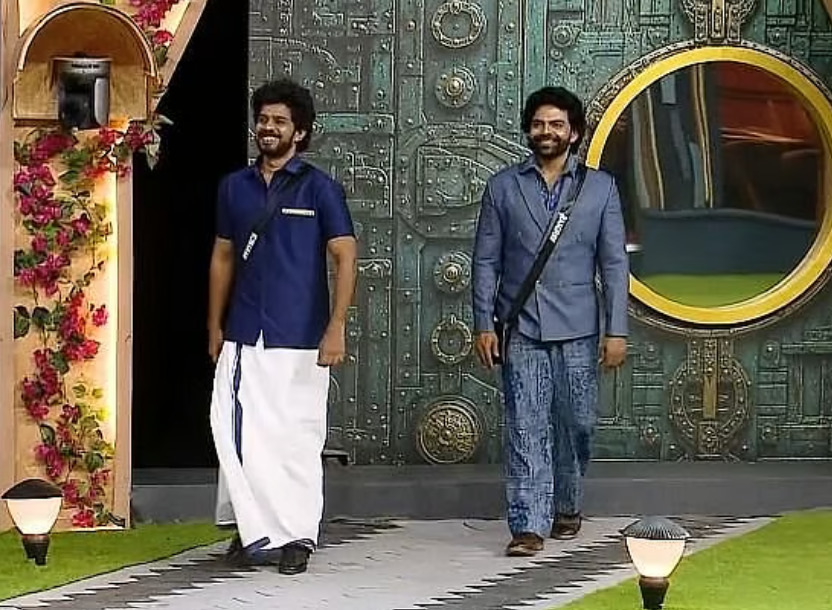 பிக் பாஸ் வீட்டிற்குள் நுழைந்த ஹீரோக்கள்! ராகவ், பாண்டியன் ஸ்டோர்ஸ் குமரன்!